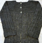 february lady sweater free knitting pattern; Malabrigo Silky Merino Yarn color smoke
