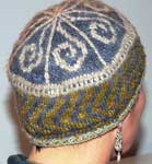 discrete swirl Egyptian #4 hat knitting pattern