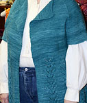 Open short sleeve cardigan sweater knitting pattern