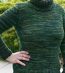 handknit pullover turtleneck sweater; Malabrigo Worsted Merino Yarn color VAA #51