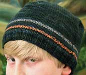 handknit cap, hat; Malabrigo Worsted Merino Yarn color VAA #51