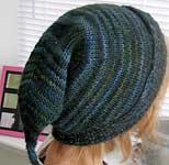 handknit stocking cap, hat; Malabrigo Worsted Merino Yarn color VAA #51