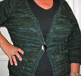 handknit open cardigan; Malabrigo Worsted Merino Yarn color VAA #51
