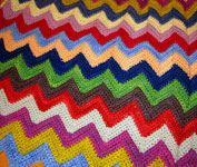 crocheted blanket, afghan