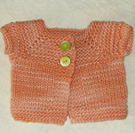 doll sweater; Malabrgo Merino Worsted yarn color apricot