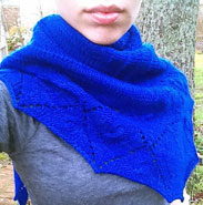 Malabrigo Worsted Merino Yarn, color azul bolita #80, scarf