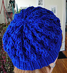 Shroom seamless cabled hat, toque, knit in the round free knitting pattern