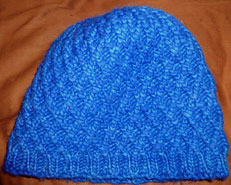 Malabrigo Worsted Merino Yarn, color azul bolita #80-hat