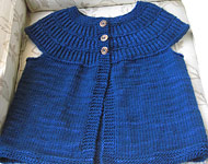 Malabrigo Worsted Merino Yarn, color azul profundo 150, child's sweater