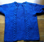 Malabrigo Worsted Merino Yarn, color azul profundo 150, cardigan