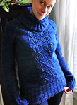 Malabrigo Worsted Merino Yarn, color azul profundo 150, pullover sweater