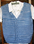 knitted cabled vest