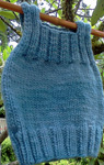 knitted vest; Malabrigo Merino Worsted Yarn, color bijou blue 608