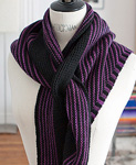 Malabrigo Worsted Merino Yarn, color black #195, scarf