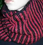 hand knit cowl neck scarf;