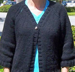 hand knit raglan cardigan sweater;