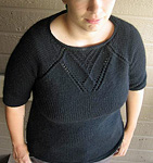 Malabrigo Worsted Merino Yarn, color black #195, pullover