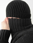 Malabrigo Worsted Merino Yarn, color black #195, hat & pullover