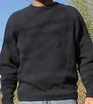 knitted top-down crew-neck sweater