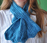 handknit neck warmer; Malabrigo Merino Worsted Yarn color bobby blue