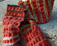 Gathered Scarf free knitting pattern