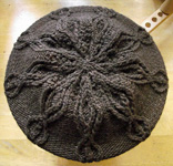 knitted tam, beret; Malbrigo Worsted Merino Yarn, color coco #624