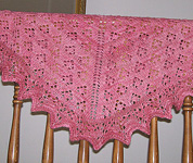 Rose Hearts Shawl free knitting pattern