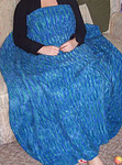 Malabrigo Worsted Merino Yarn, color emerald blue #137, afghan