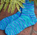 Malabrigo Worsted Merino Yarn, color emerald blue #137, socks