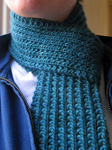 Malabrigo Worsted Merino Yarn, color emerald #135, scarf