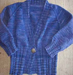Malabrigo Worsted Merino Yarn, color indigo #88, cardigan sweater