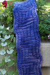 Malabrigo Worsted Merino Yarn, color indigo #88, scarf