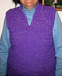 Woman's Textured Sleeveless Pullover free knitting pattern