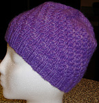 Diagonal Rib Hat free knitting pattern
