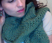 hand knitted ripple scarf