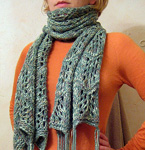 Foggy Seas handknit Scarf free knitting pattern