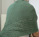 Wool Peddler's Shawl by Cheryl Oberle; Malabrigo Merino Worsted Yarn, color 506 mint