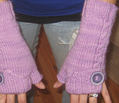 Commuter Fingerless Mittens free knitting pattern