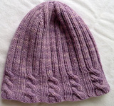 Palindrome cable and rib Hat free knitting pattern