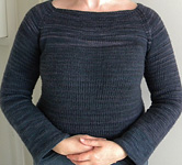handknit pullover crewneck sweater;