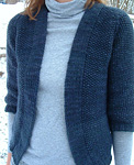handknit open cardigan sweater;