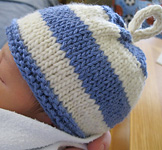 Newborn handknit hat, cap