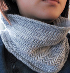 Malabrigo Worsted Merino Yarn, color polar morn #9, cowl neck scarf