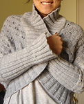 Malabrigo Worsted Merino Yarn, color polar morn #9, knitted bolero