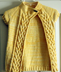 Asymmetrical Cabled Cardigan free knitting pattern