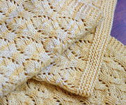 baby chalice knitted lacey blanket free knitting pattern