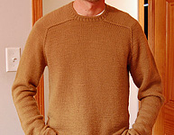 Eizabeth Zimmerman's seamless hybrid sweater; Malabrigo Worsted Yarn, color 511 praline