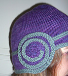 Escargot knit cap free knitting pattern