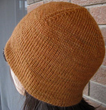 Reversible two-color hat; Malabrigo Worsted Merino Yarn, color 50 roanoke