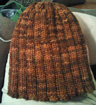 Boyfriend ribbed hat knitting pattern
